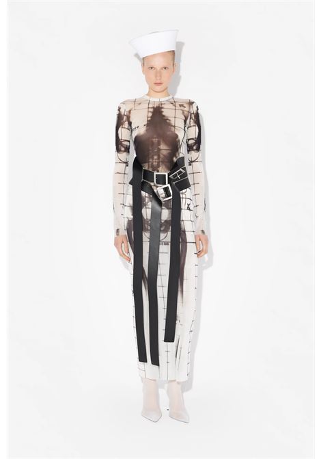squeletor long dress woman white JEAN PAUL GAULTIER | 25/33-F-RO309-T5800100